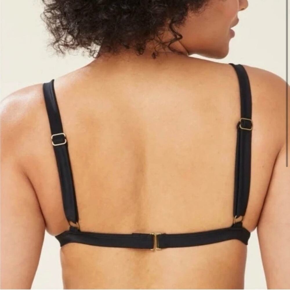 Andie Swim The Caicos Triangle Bikini TopnBlack‎ Adjustable Cups Size M NEW - Picture 2 of 14